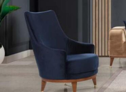 Armchair Single Seater Luxury 1 Seat Upholstery Seat Design Blue Seat Fabric new